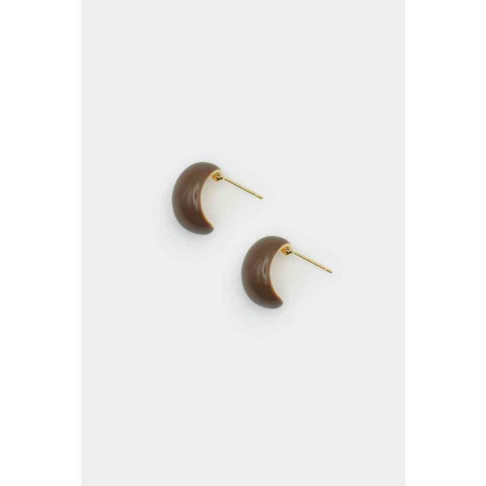 Voodoo Vixen - Retro Style Demi Hoop Ohrringe - Braun